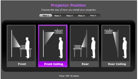 benq Projector-Positions