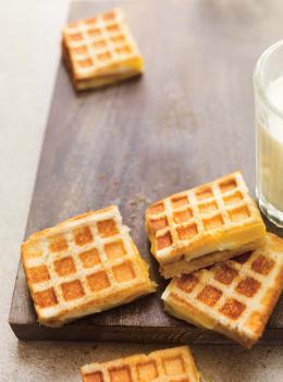 Grilled cheese façon gaufre