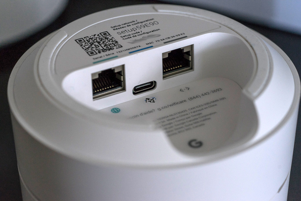 routeur bibande Google Wifi ports Ethernet Gigabit