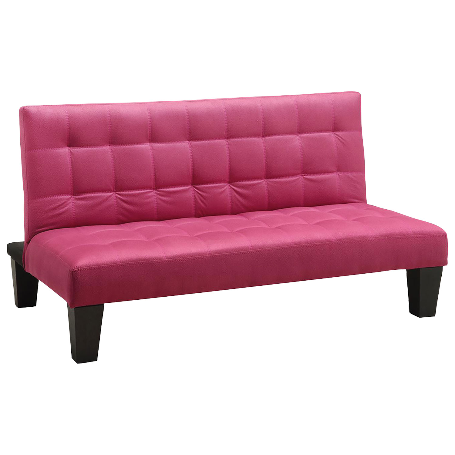 futon transitionnel en microfibre de polyester Ariana Junior couleur rose
