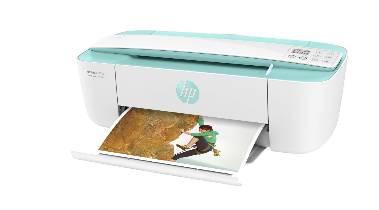 imprimante à jet d'encre blanc et turquoise