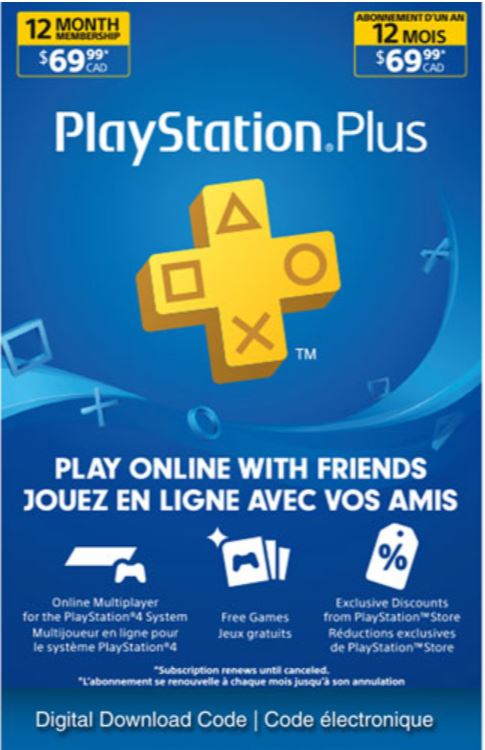 carte PlayStation Plus
