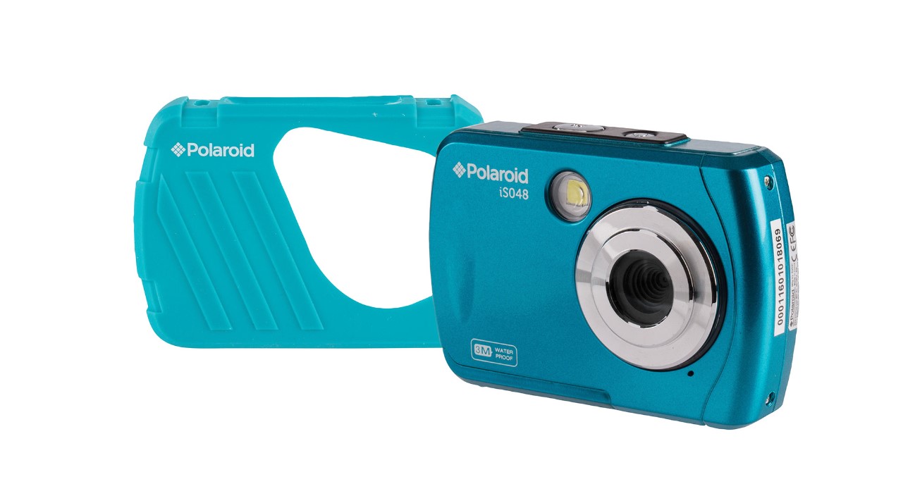 appareil photo bleu turquoise polaroid