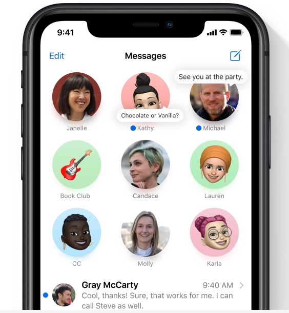 Image of iOS14 Group Message on iphones