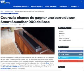 Concours smart soundbar 900 de Bose