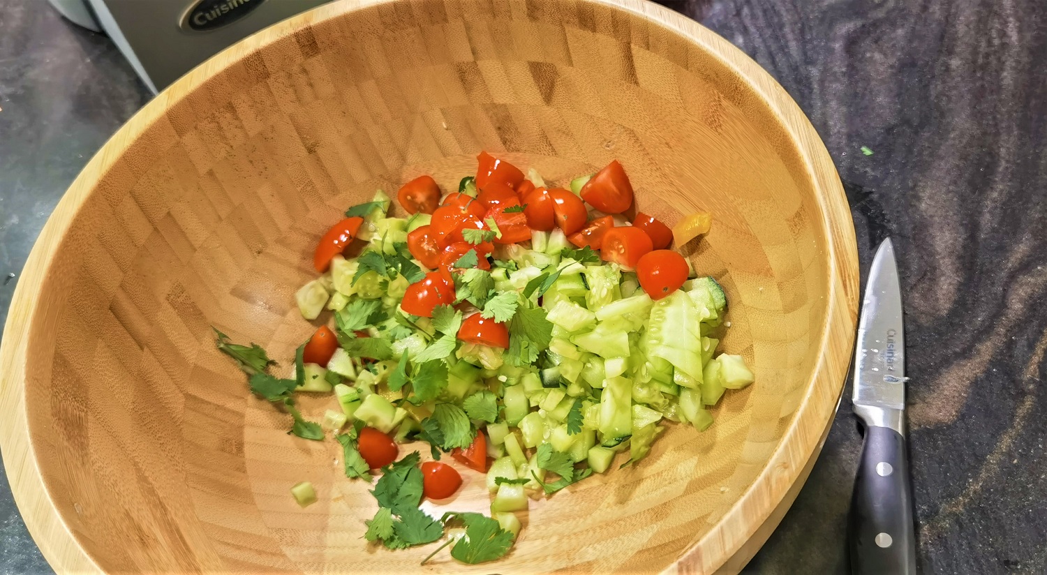Légumes coupé avec couteaux Cuisinart