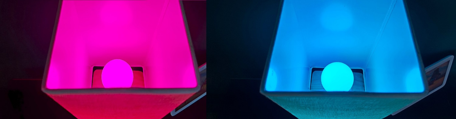 lampes rose et bleu couleurs Ampoule DEL intelligente A19 Cync