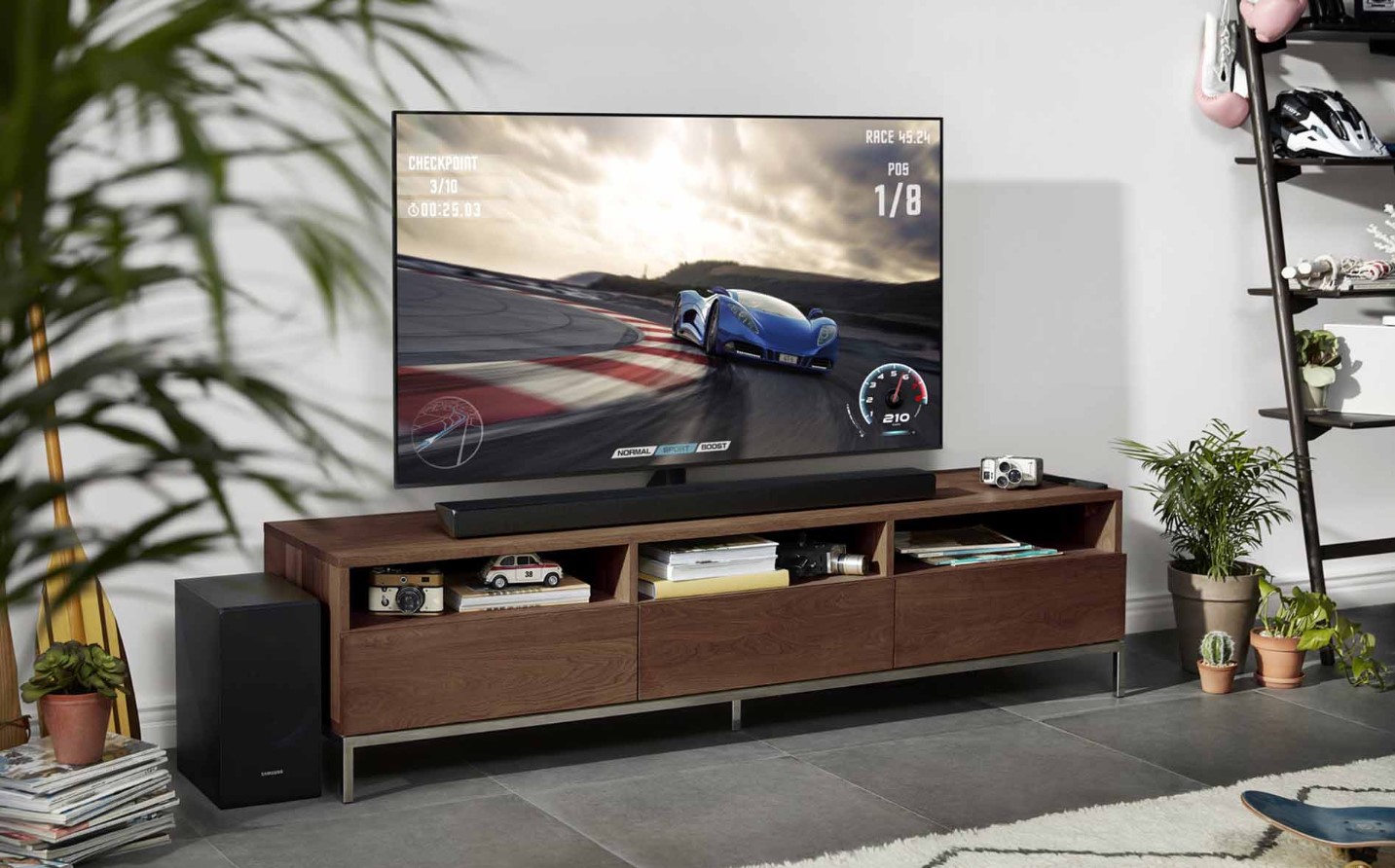 Format de téléviseur sur un meuble télé