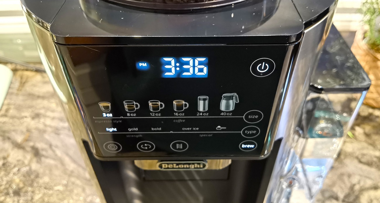 écran de la Machine à café automatique TrueBrew de De'Longhi 