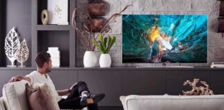 télévision LG dans un salon