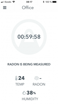 Premier test de détection du radon