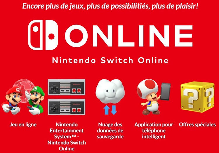Nintendo Switch Online cadeaux
