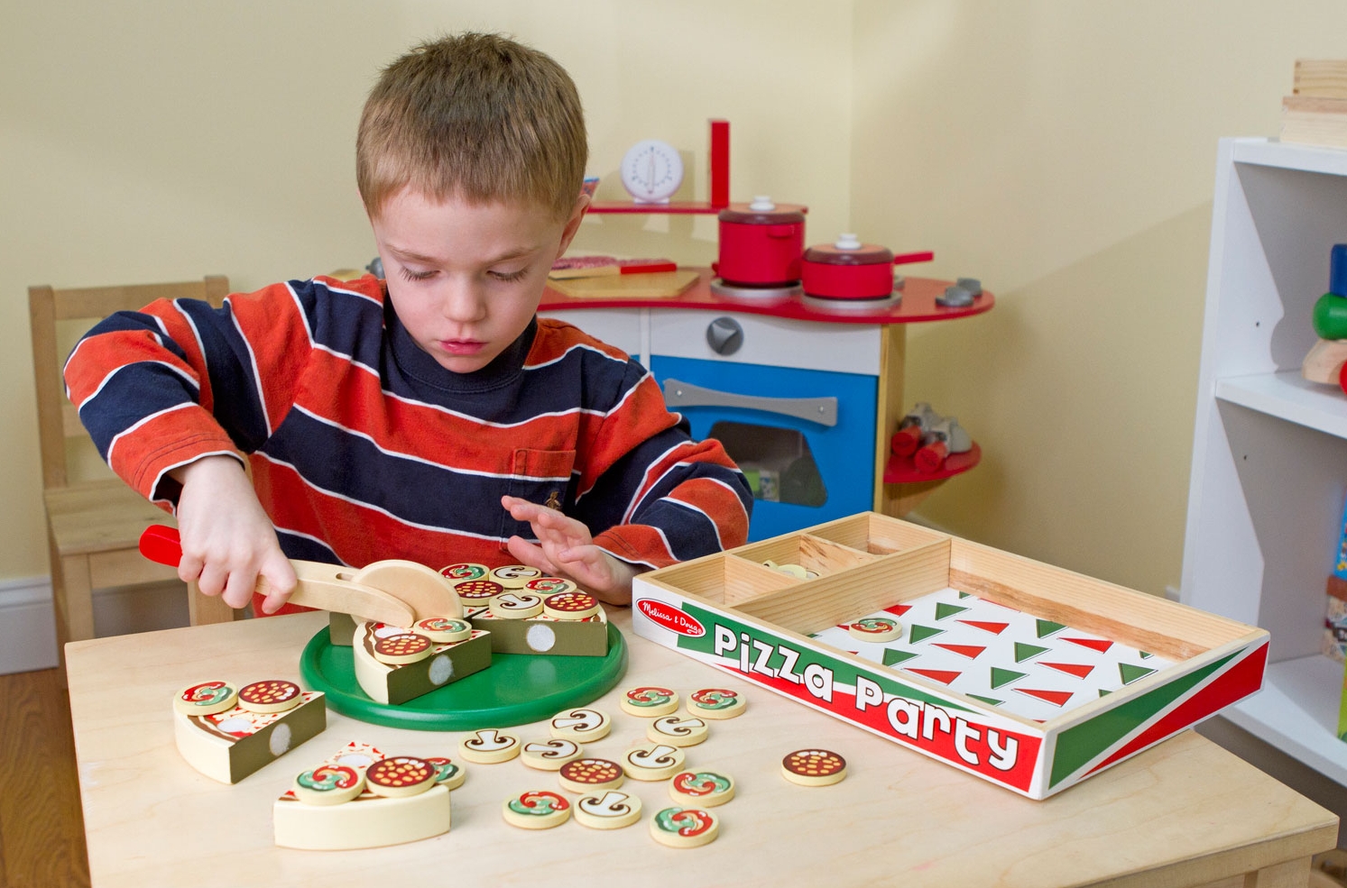 l’ensemble de pièces en bois Pizza Party de Melissa & Doug