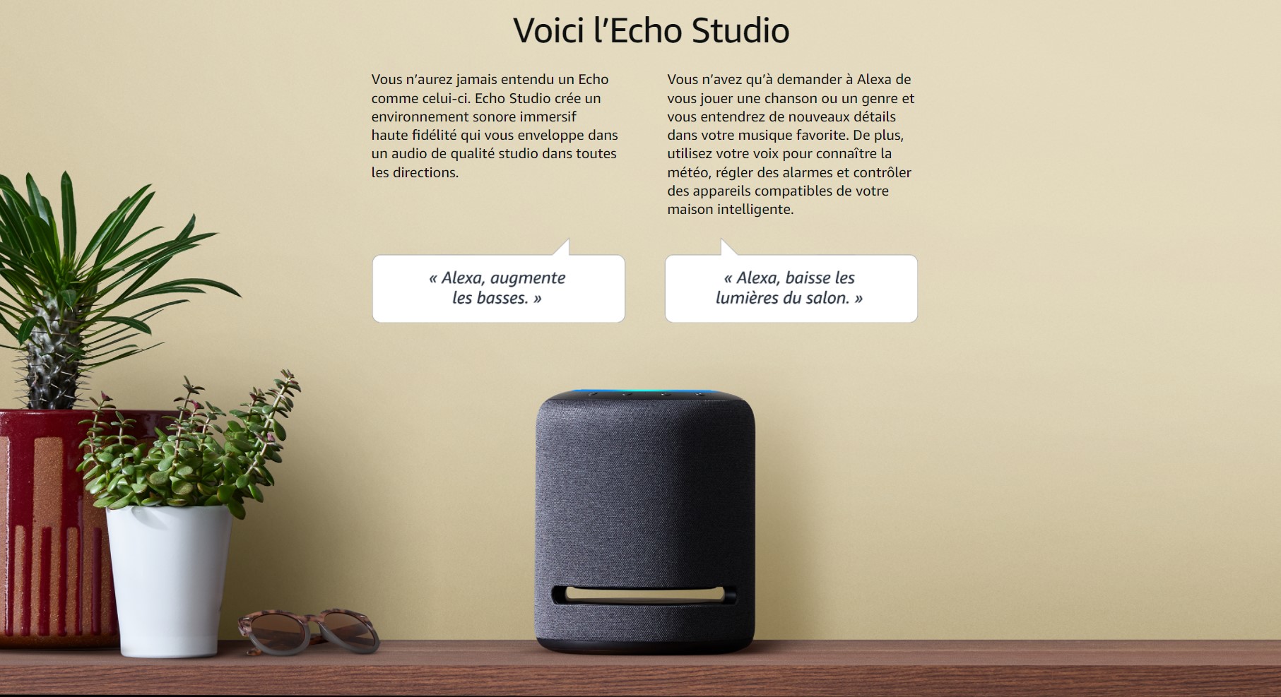 haut-parleur pour téléviseur Echo studio Amazon