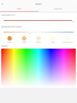 L'application Sengled permet de contrôler la luminosité, la température et la couleur des éclairages.