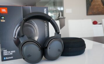 Image of JBL One Tour Headphones with box and case