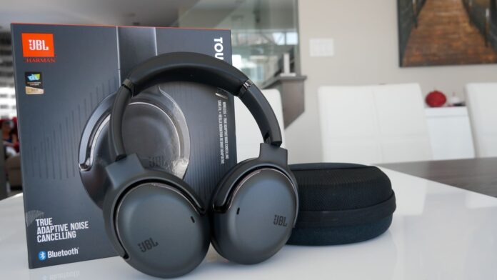Image of JBL One Tour Headphones with box and case