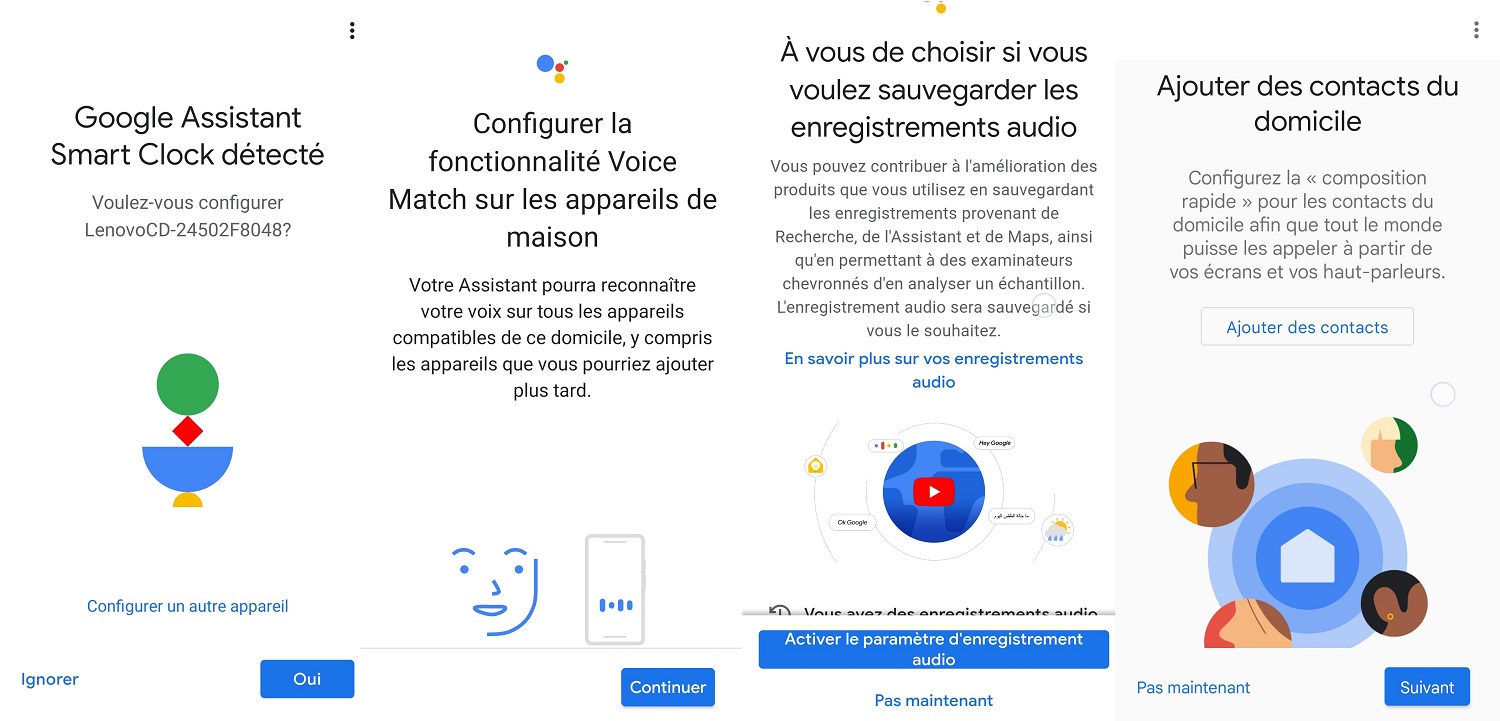 Réveil intelligent LENOVO essentiel avec veilleuse Google Assistant NEUF
