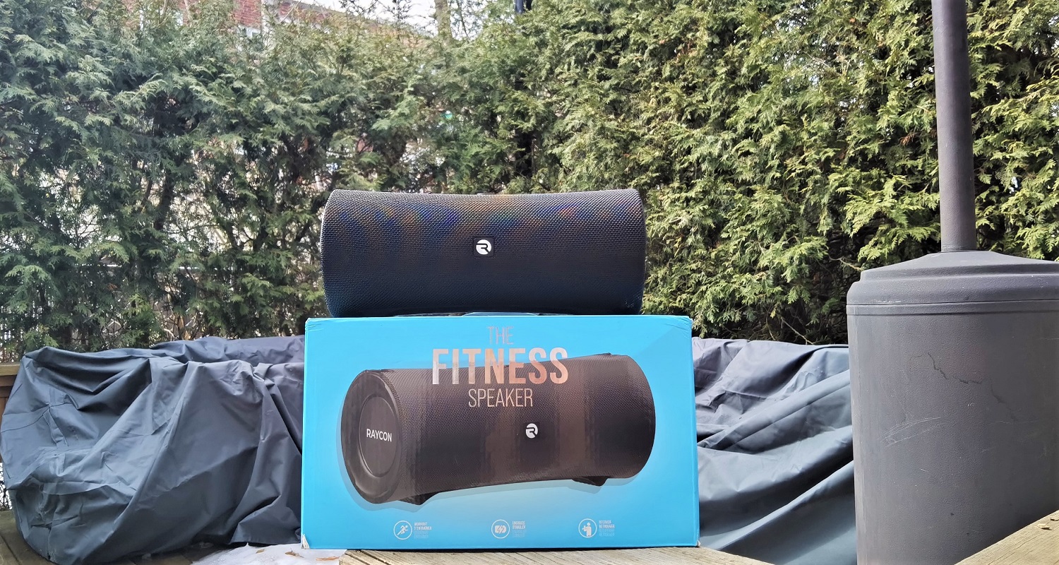 boite du Haut-parleur sans fil Bluetooth étanche The Fitness de Raycon 