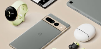 Image of Pixel 6a, Pixel Buds Pro and Pixel Watch on table for Google I/O 2022