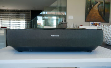 Image of Hisense 100L9G projector on table