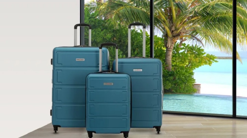 trois valise bleu pour partir en voyage
