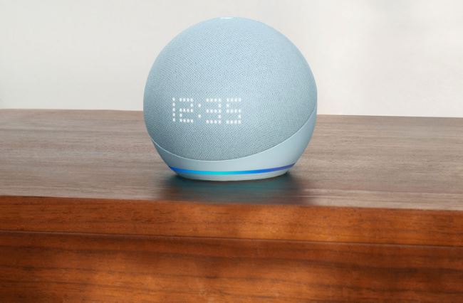 Haut-parleur intelligent Echo Dot d'Amazon (5e génération) avec horloge et Alexa