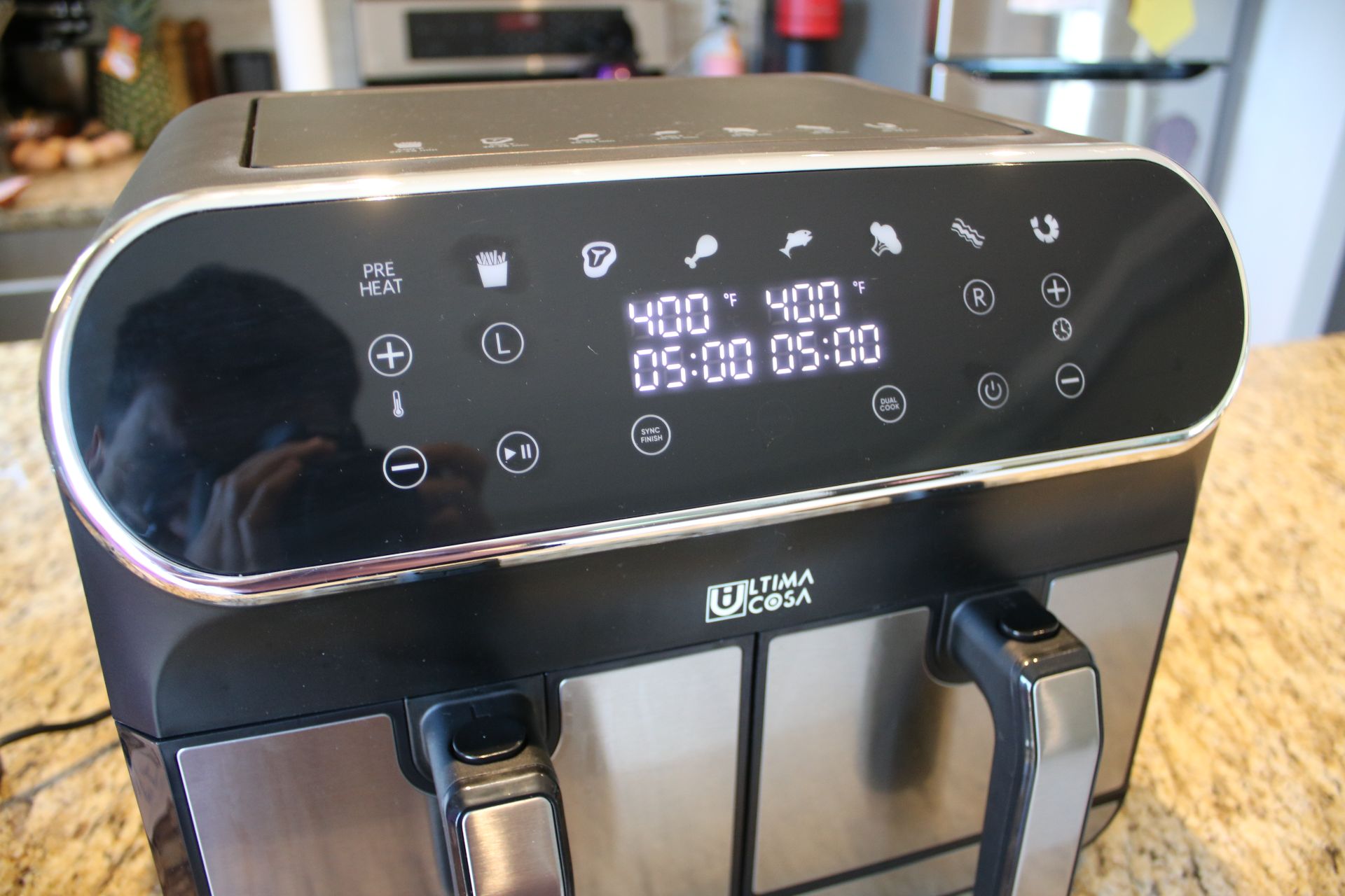 Panneau de contrôle de la friteuse à air chaud numérique d'Ultima Cosa de 8 L