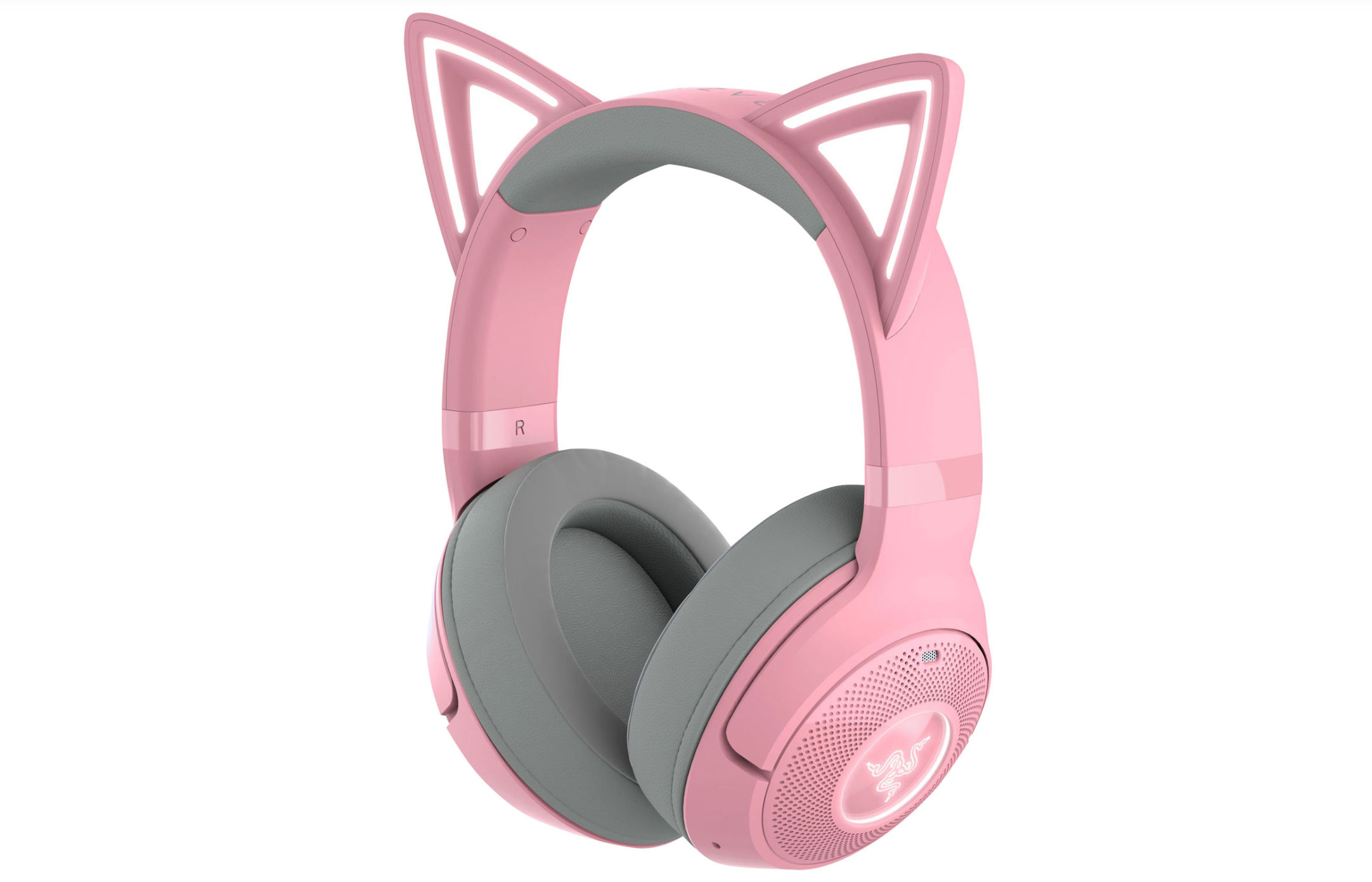 Razer casque rose avec oreille de chat