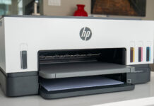 Image of HP 6001 Smart Tank printer on table