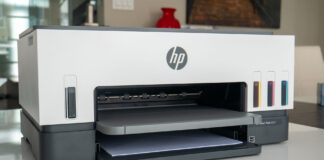 Image of HP 6001 Smart Tank printer on table