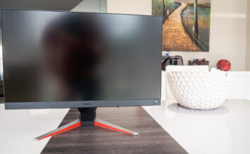 Image of BenQ MOBIUZ EX240N monitor on table