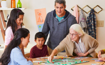 grandparents day playing board games