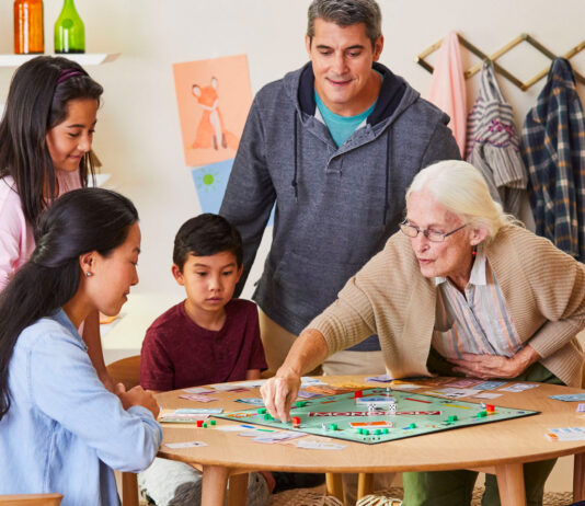 grandparents day playing board games