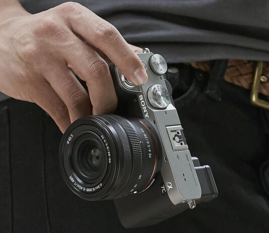 Image of A7C Camera from Sony in hands