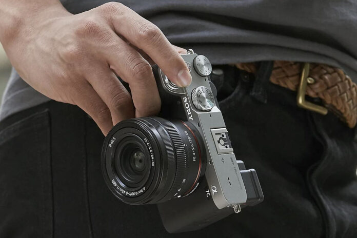Image of A7C Camera from Sony in hands