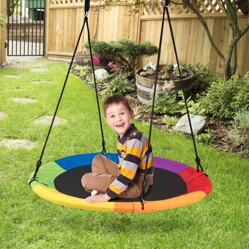 Goplus 40'' Flying Saucer Tree Swing Indoor Outdoor Play Set