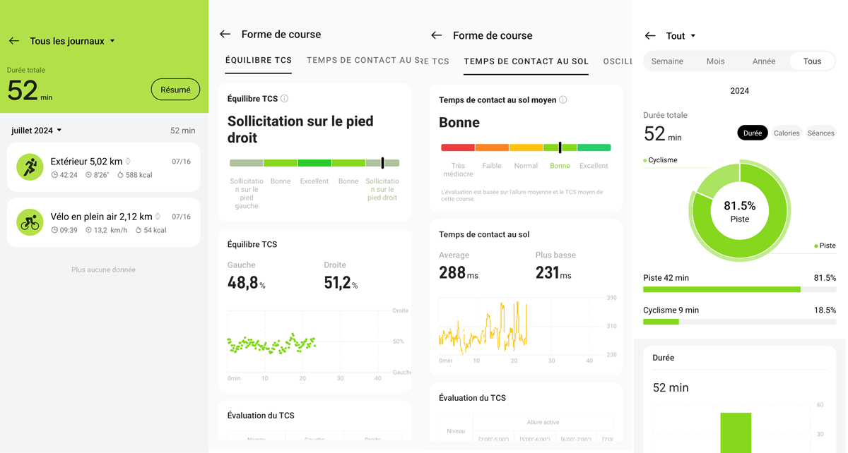 Capture d'écran application OHealth