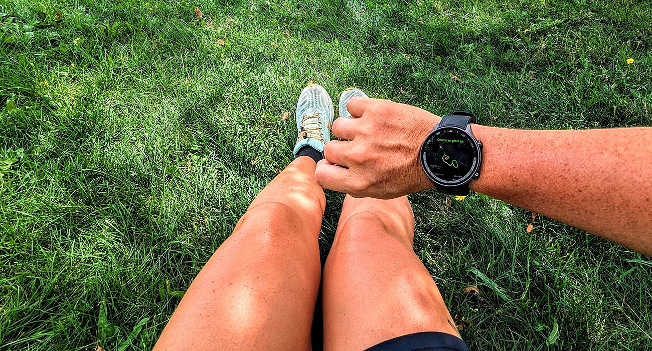 Essais de la montre Watch 2R après une course