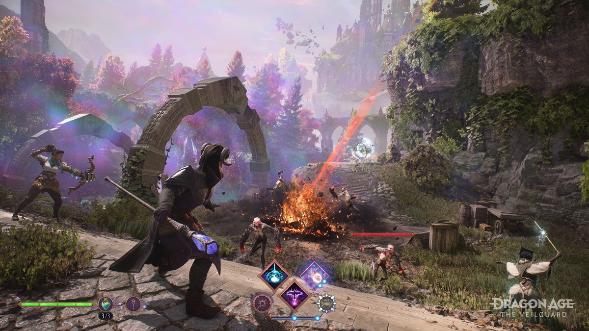 Screenshot of Dragon Age: The Veilguard in combat