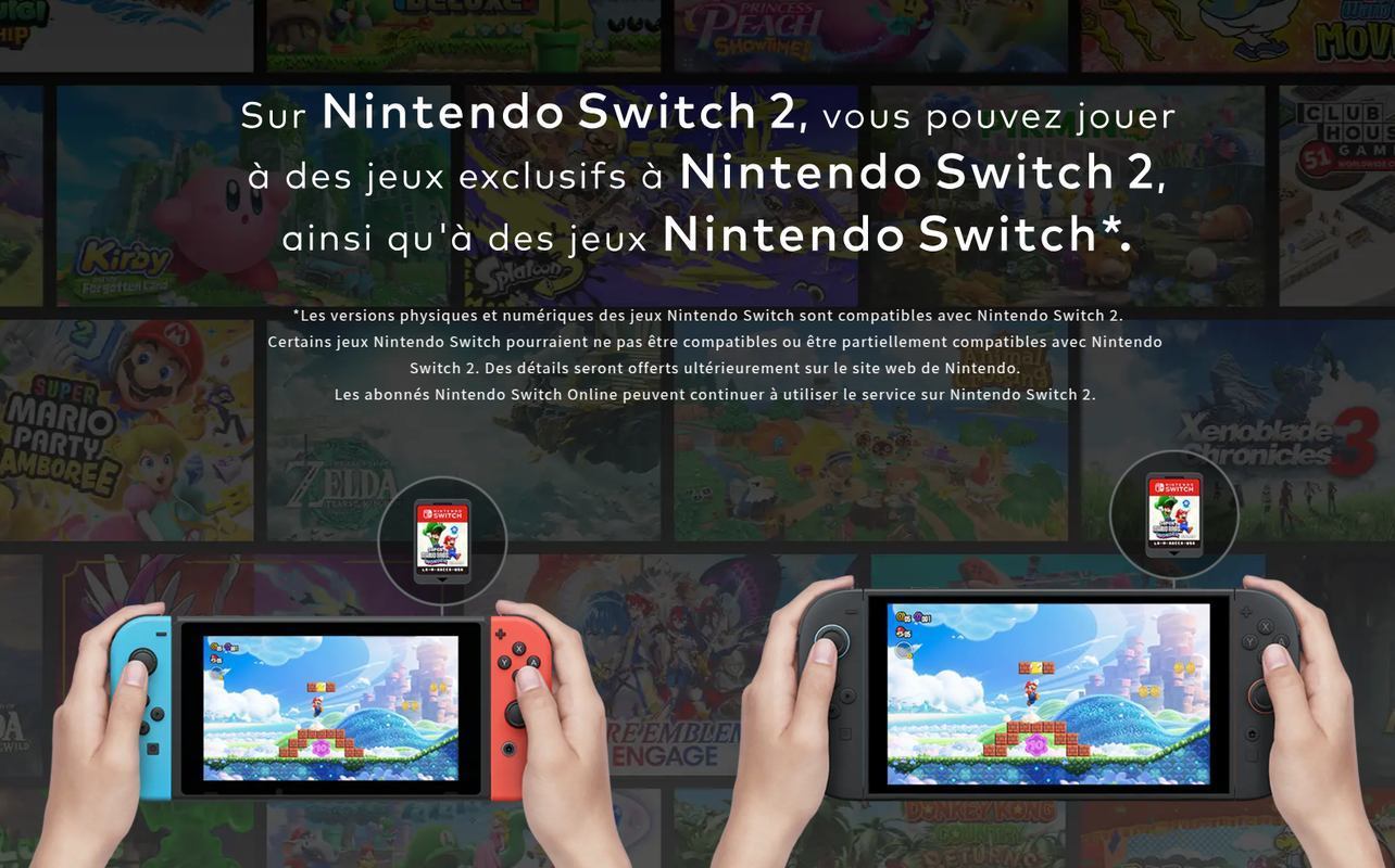 La Nintendo Switch 2 sera compatible avec les jeux Nintendo Switch et de nouveaux jeux exclusifs.