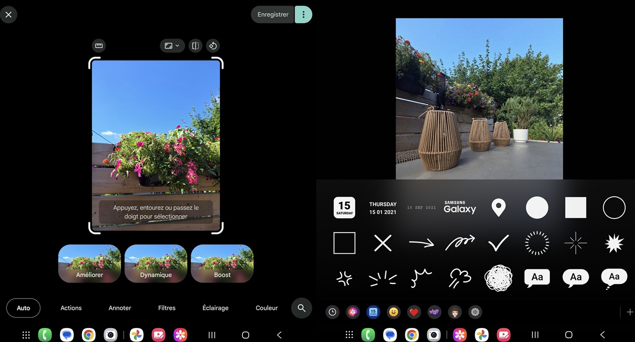 Modification d'une photo avec le Galaxy Z Fold 7 de Samsung