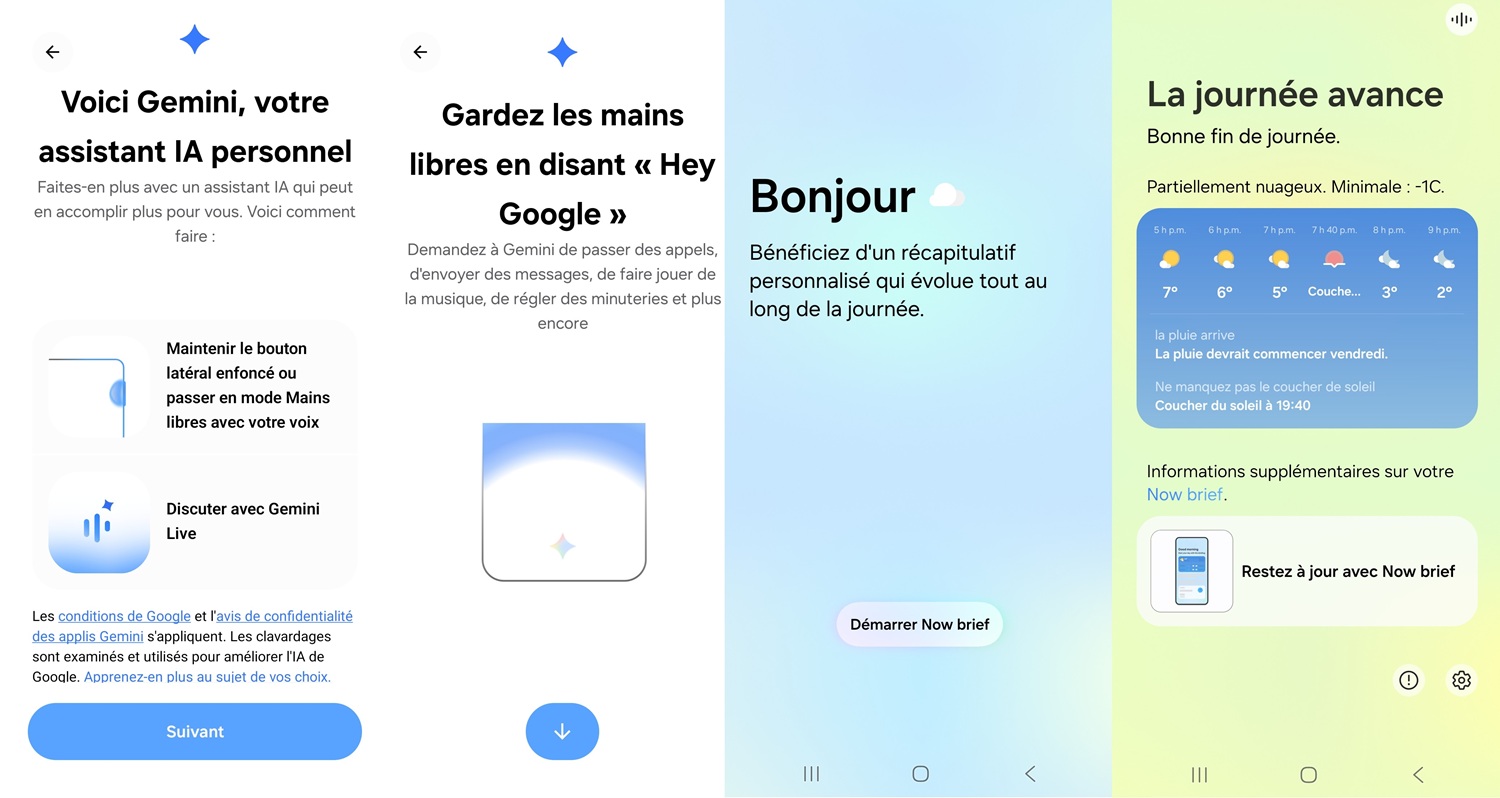 application mobile Now brief Samsung