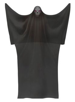 Occasions - Décoration d'Halloween de 2,13 m (7 pi) Faucheuse gonflable suspendue aux yeux lumineux